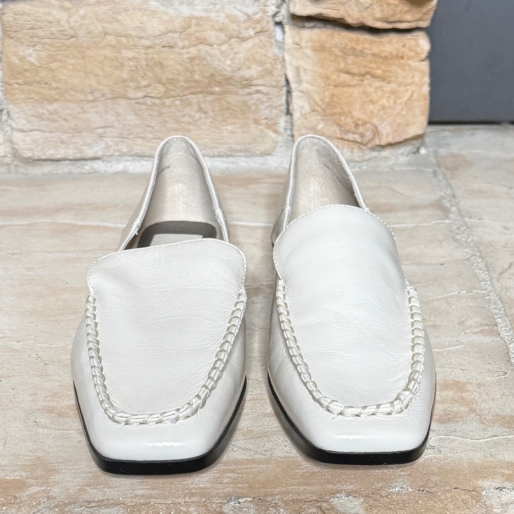 Dolce Vita Women's Ivory Beny Studded‎ Loafer Flats Slip Ons Size 7.5
